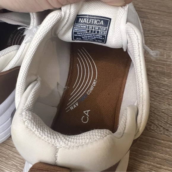 Nautica Chiatica Lace-Up Jogger Sneakers – White & Brown – Women’s US 8 - Picture 6 of 7